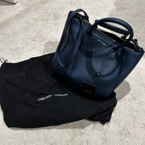 Giorgio Armani blue leather bag